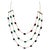Three Layer Necklace With Emerald , Ruby & Kyanite with Diamond Bar, 14 KYG 15Gm For Sale - Image 15 of 18