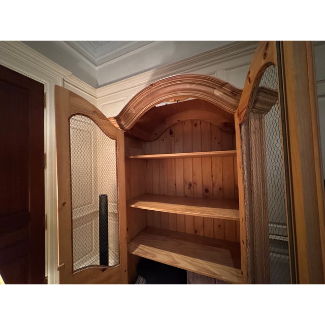 1970s Beautiful Hand-Carved Pine French Provincial Hutch or Bookcase, A Pair For Sale In New York - Image 6 of 8