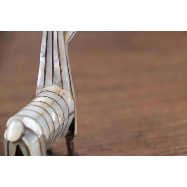 1950s Llama Figurine Sterling Silver and Mother of Pearl For Sale - Image 6 of 12