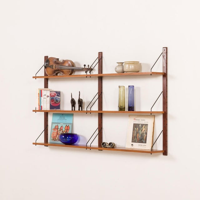 Black Vintage Danish Teak Shelving Unit, 1960s For Sale - Image 8 of 9