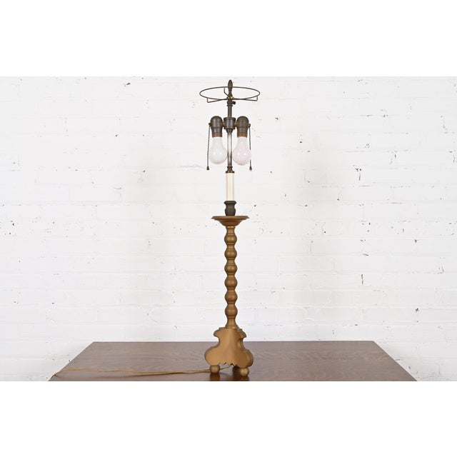 Ralph Lauren Style Mid-Century Hollywood Regency Tall Table Lamp For Sale - Image 12 of 12