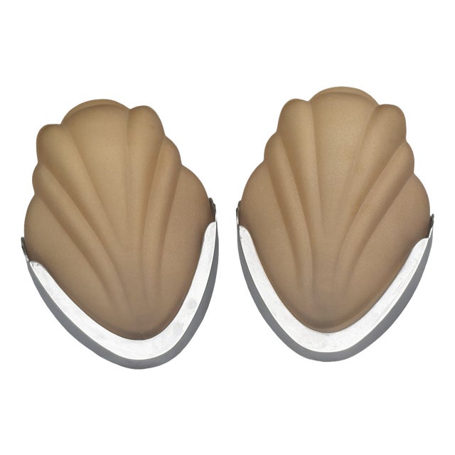 Art Deco Crocus Amber Wall Lights, 1920s, Set of 2 For Sale