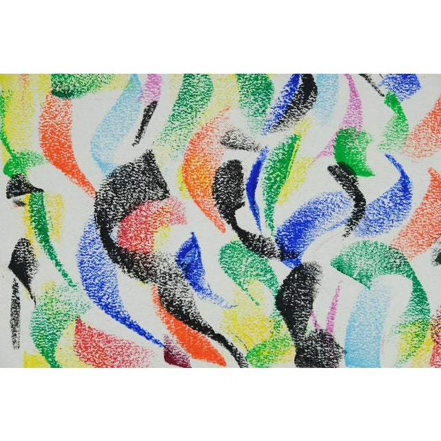 Modern Françoise Galle, Colorful Vibration, Pastel Drawing For Sale - Image 3 of 6