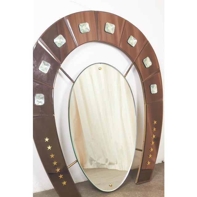 Mirror with Diamond Gems from Cristal Art, 1960s For Sale - Image 12 of 14