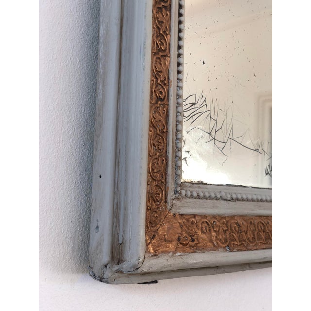 Antique French Louis Philippe Mirror – Cream and Gold, Late 19th Century For Sale - Image 4 of 10