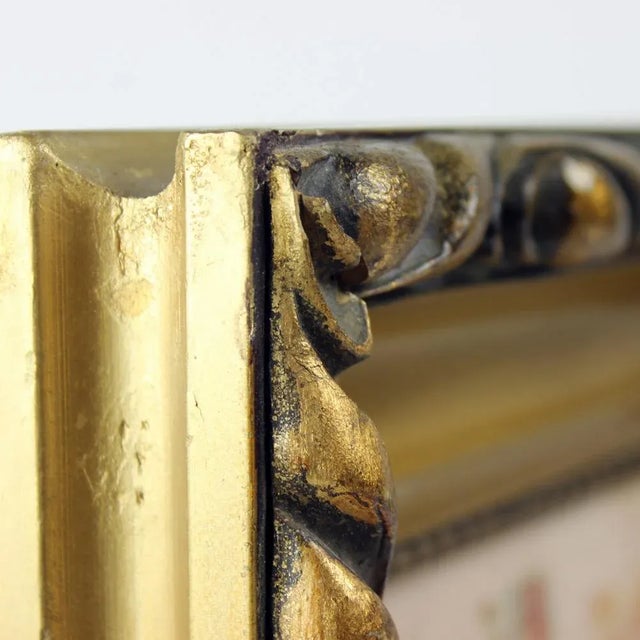 Gold Czechoslovakian Tapestry in Frame, 1920s For Sale - Image 8 of 13