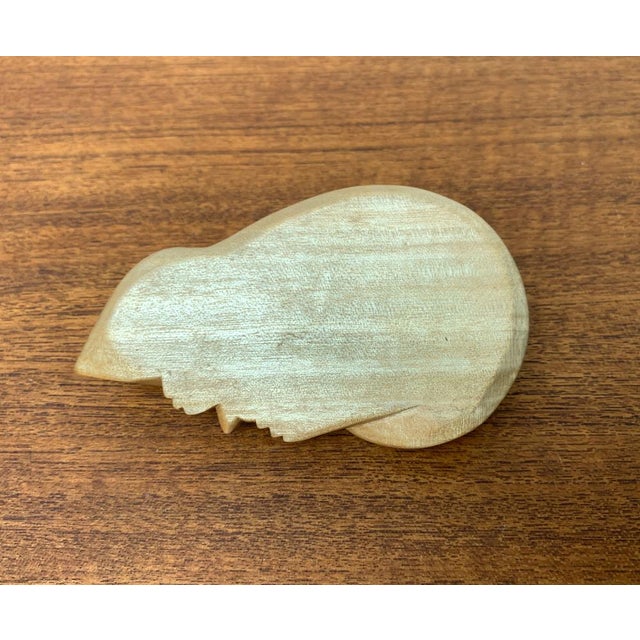 Vintage Wooden Sleeping Lioness Figurine For Sale - Image 11 of 15