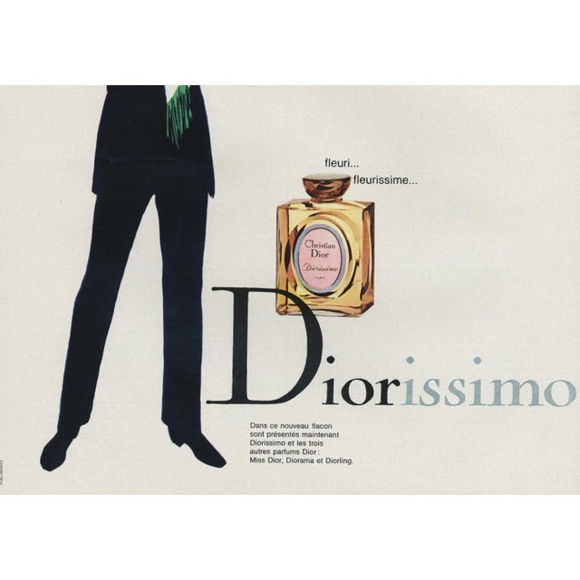Contemporary 1970 French Dior Perfume Advertisement Print For Sale - Image 3 of 3