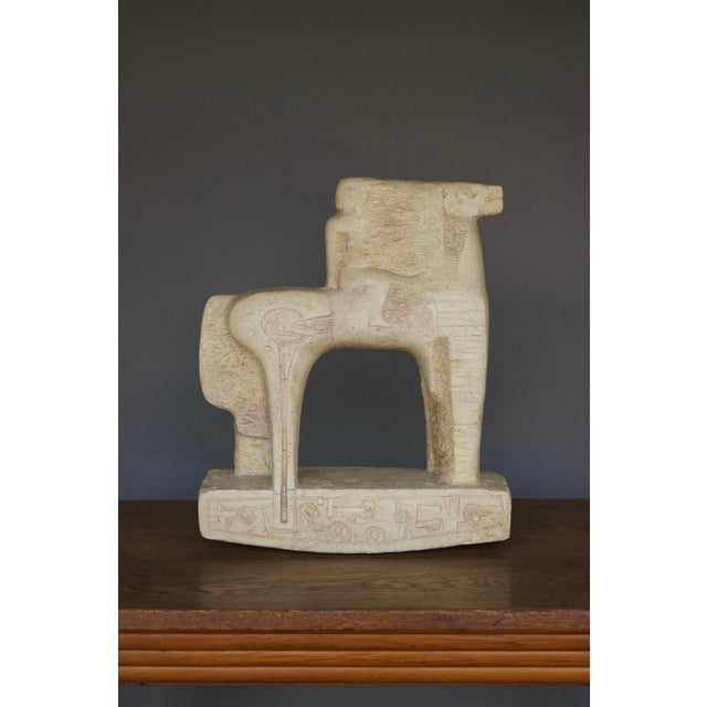 Italian Artist, Brutalist Sculpture of Horse & Rider, 1970s, Stone For Sale - Image 14 of 14
