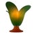 Glass Tullip Table Lamp in Green and Orange from Vandeheg, Netherlands For Sale - Image 6 of 6