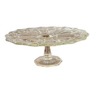 L E Smith Heritage Collection “Quintec” Pattern Pedestal Cake Stand