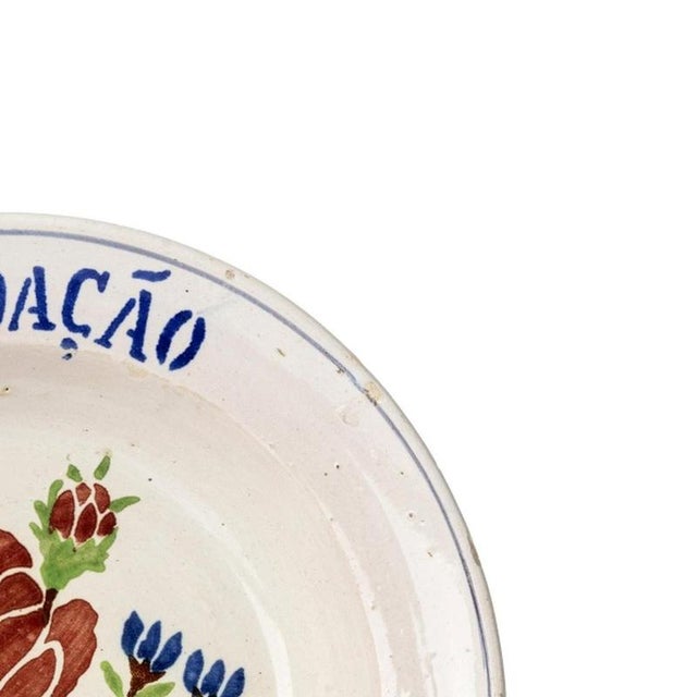 Earthenware Talking Plate from Coimbra / Alcobaça For Sale - Image 4 of 6