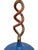 1950s Modern Regency Blue and Gilt Brass Candlesticks, 1950s, Set of 2 For Sale - Image 5 of 12