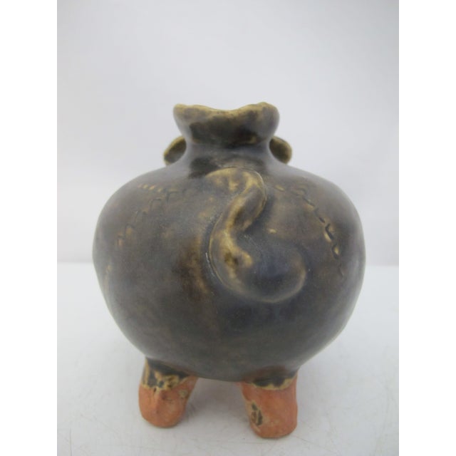 Khmer Cambodian Elephant Stoneware Lime Betel Nut Pot Pair For Sale - Image 17 of 17
