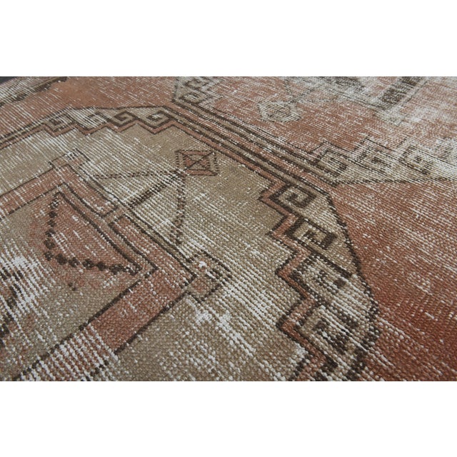 1970s Vintage Handmade Wool Cotton Orange Runner Rug For Sale - Image 4 of 11
