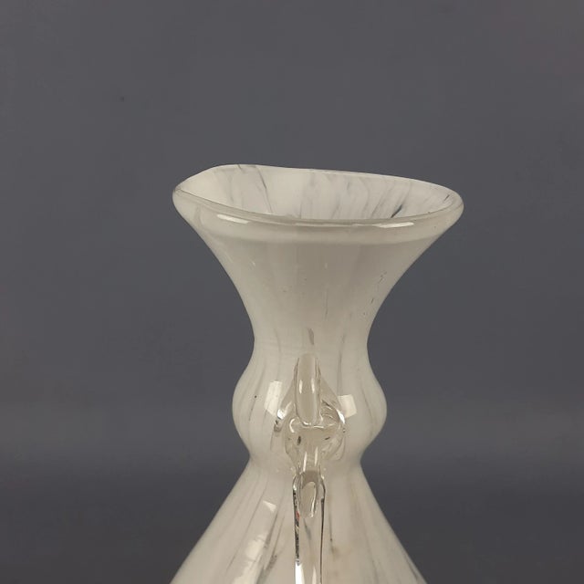 White White Spotted Murano Glass Vase from Barovier & Toso, 1960s For Sale - Image 8 of 12