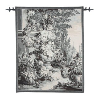 Renaissance Vase Greyscale Loom Woven Tapestry - 90 X 72 Cm (3'0" X 2'4") - Requires Rod Size 2 For Sale