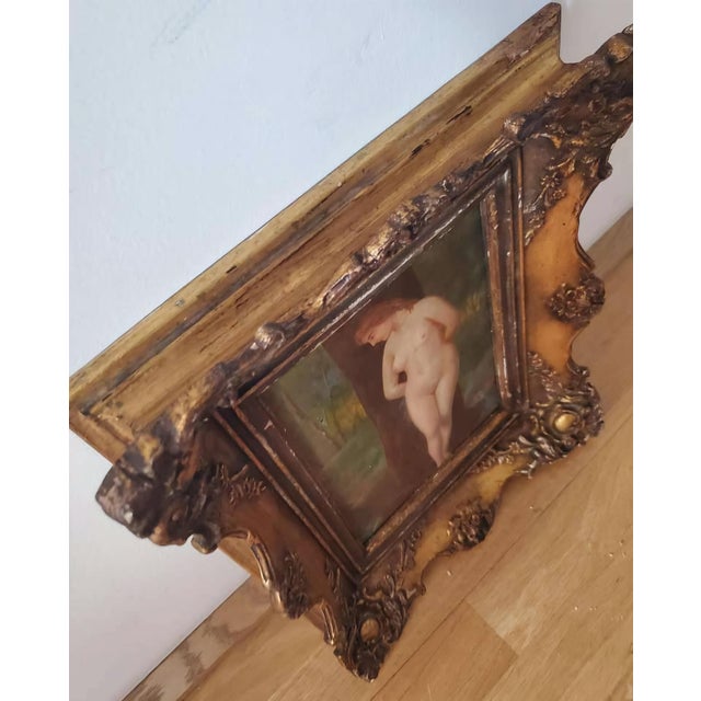 Elegant Nude in Forest - French School, Oil on Wood, 18th Century For Sale - Image 4 of 6