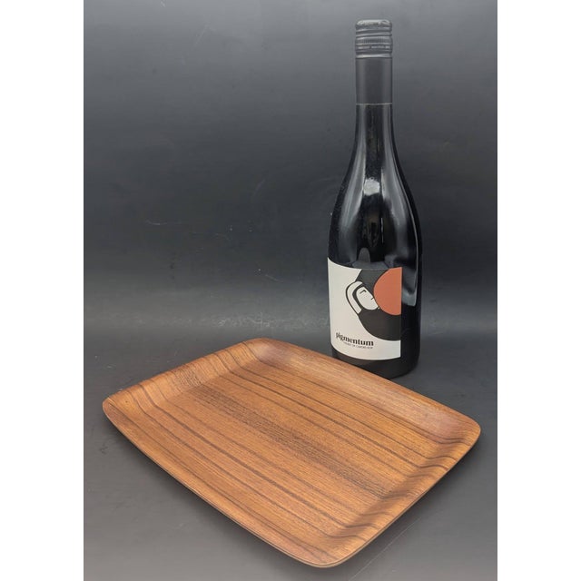 Chestnut Mid 20th Century Teak Pressed Bentwood Tray For Sale - Image 8 of 11