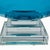 Stephen Schlanser Signed Eclipse Bowl Aqua Art Glass Centerpiece 16", 1992 For Sale - Image 12 of 15