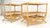 Pair Rattan Bamboo Grass Cloth Top Two Tier End Side Tables Stands Magazine Rack For Sale - Image 12 of 14