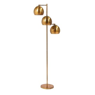 Koch & Lowy Vintage Brass Floor Lamp For Sale