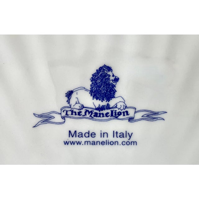 2000 - 2009 Vintage Italian The Mane Lion-Shell Chip & Dip Platter For Sale - Image 5 of 8