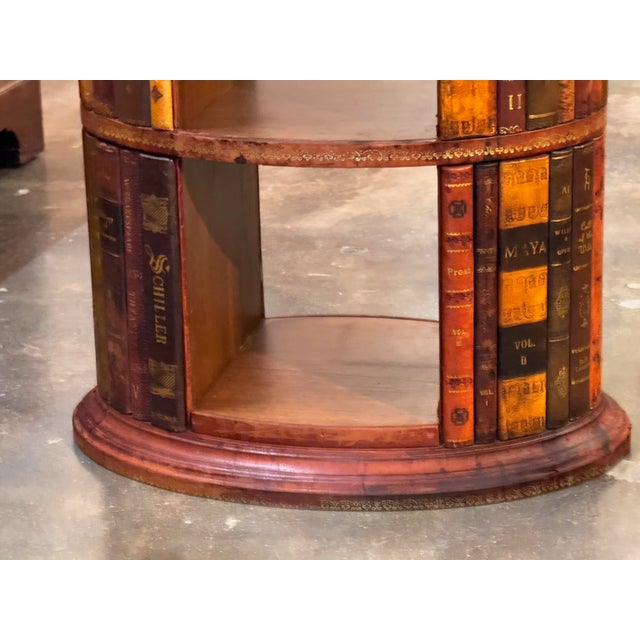 English Mid 20th Century English Leather Book Table For Sale - Image 3 of 9