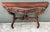 Wood Vintage Hand Carved Demilune Wall Mount Console Table For Sale - Image 7 of 12