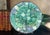 Antique Swedish majolica plate made by Rörstrand in the 1880's. The majolica plate is decorated with leaf on a light blue...