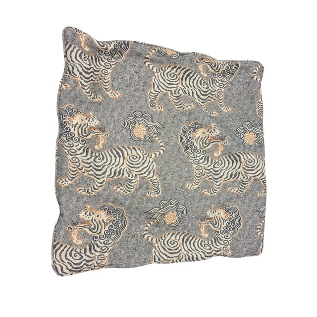 Designer Chinoiserie Tibetan Tiger Pillow Covers - A Pair For Sale - Image 10 of 16