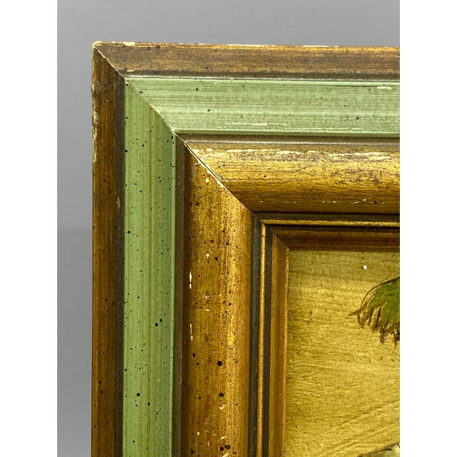 Signed Merle Izard Wild Hollyhocks Painting For Sale - Image 11 of 14