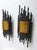 1970s Wrought Iron and Glass Sconces by Marcello Fantoni - Pair For Sale - Image 10 of 12