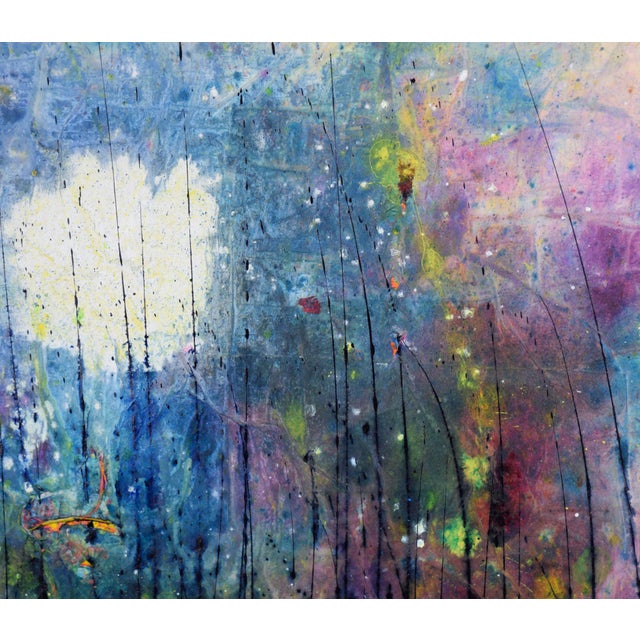 Late 20th Century Fireflies in the Forest - Abstracted Landscape in Acrylic on Canvas by Charles David Francis For Sale - Image 5 of 8