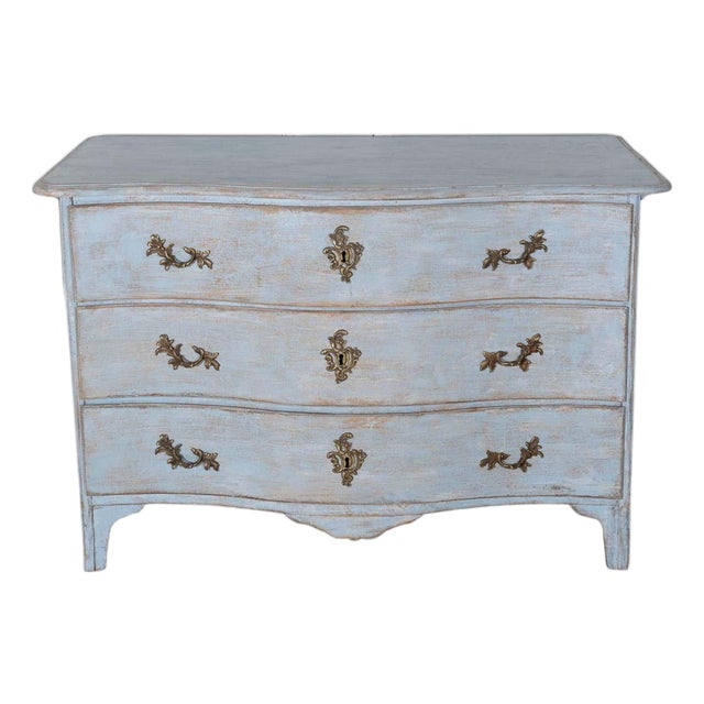 Swedish Rococo Chest of Drawers with Original Hardware, circa 1760–1770 For Sale