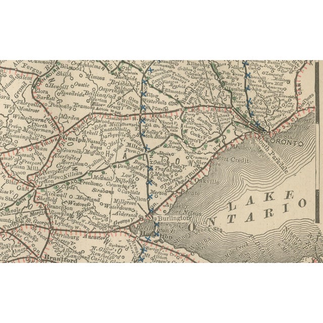 Paper Antique Map of Western Counties, 1888 For Sale - Image 7 of 14