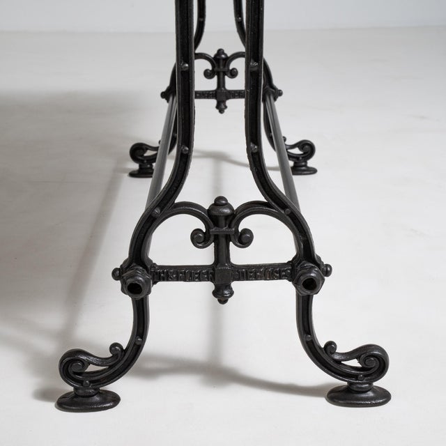 Metal Cast Iron Bistro Table, Antique, France, Early 20th Century For Sale - Image 7 of 13