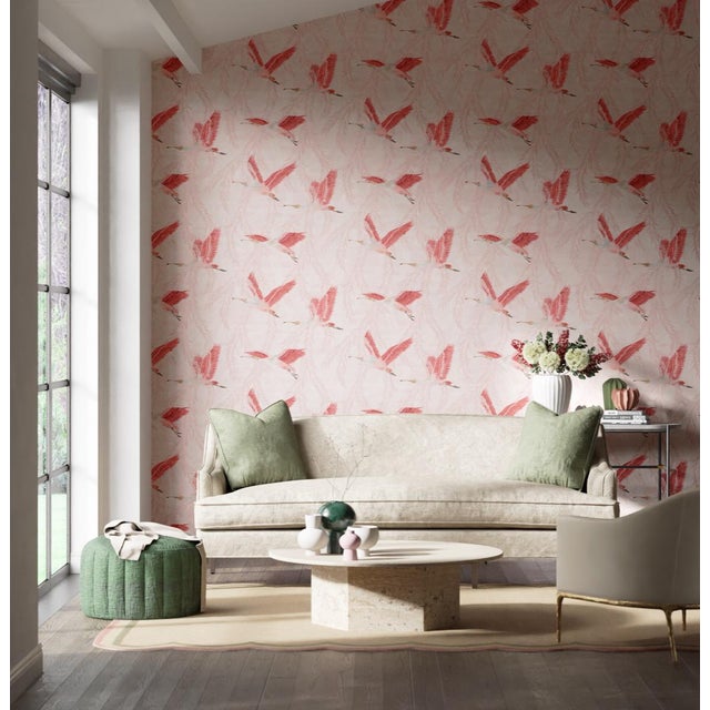 Inspired by Ohara Koson‚Äôs famous designs beautifully detailed spoonbills hand painted in watercolour contrast against...