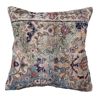 Handmade Multi Color Rug Pillow Cushion Cover -20'' X 20'' For Sale