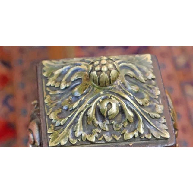 Wood 19th Century French Louis XV Style Bronze Mounted Mahogany European King Bed For Sale - Image 7 of 17