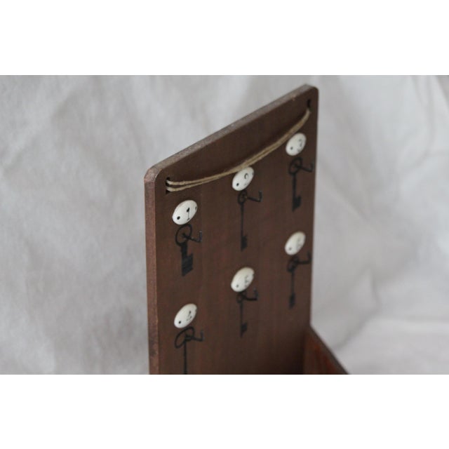 Rustic Key Holder Box in Wood and Metal, 2000s For Sale - Image 3 of 18