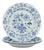 Blue Onion Pattern Dinner Plates in Porcelain, Meissen, Germany, Set of 3 For Sale