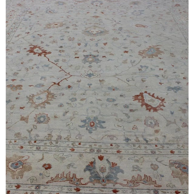 2010s Large Hand Knotted Oushak by Keivan Woven Arts 12' X 15' For Sale - Image 5 of 12