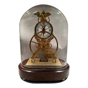 19th Century Austrian "Great Wheel" Skeleton Clock