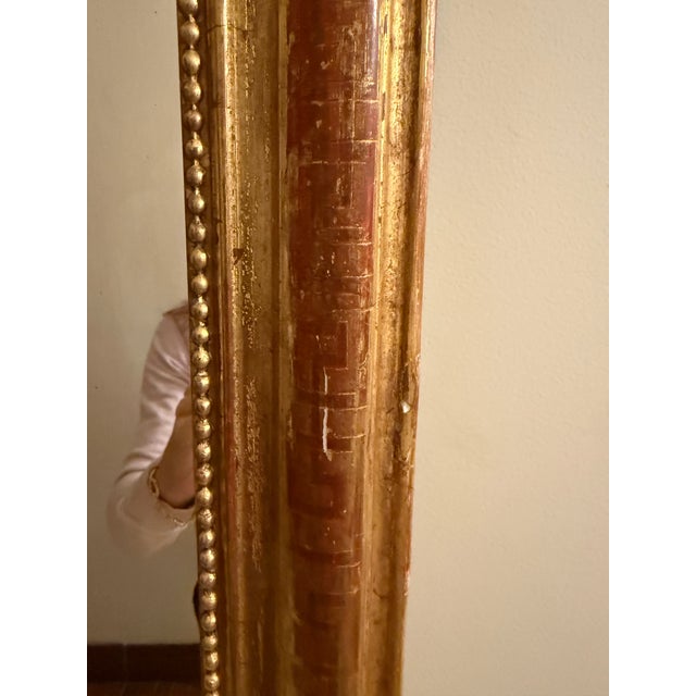 French 1850 Louis Philippe Gold Leaf Mirror For Sale - Image 3 of 5