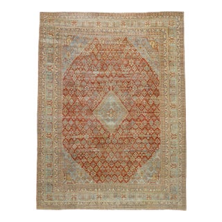Antique Persian Joshegan Rug, 10'06 X 14'01 For Sale