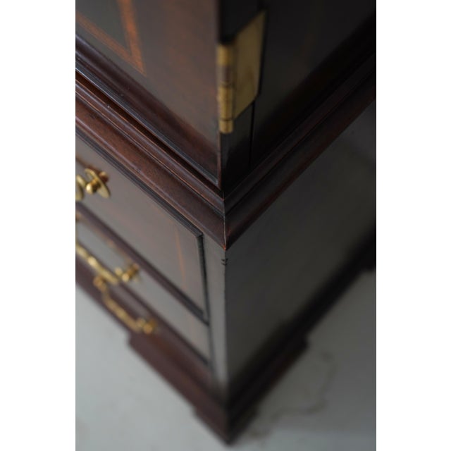 Councill Craftsmen Inlay Mahogany Bedroom Armoire Cabinet For Sale - Image 11 of 18