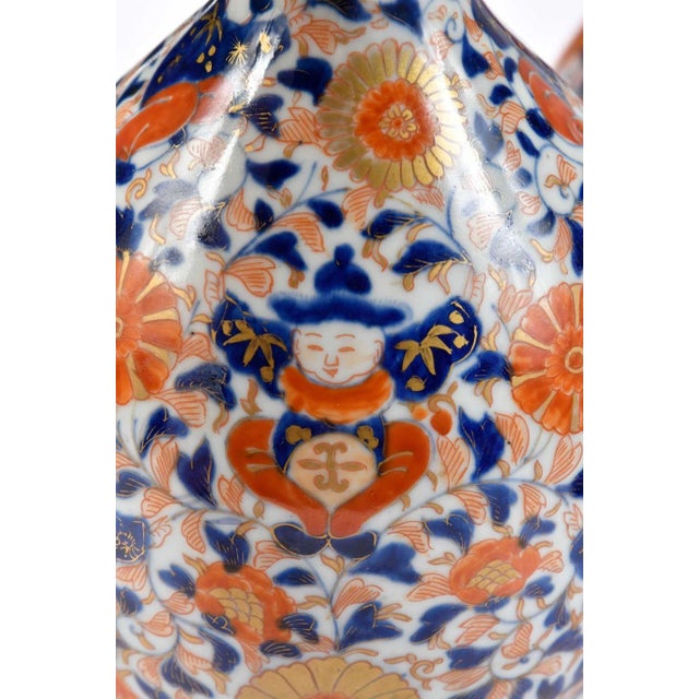 Mid 20th Century Pair of Japanese Imari Double Gourd Vases For Sale - Image 6 of 6
