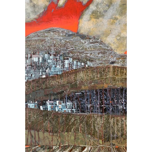 Andrzej Borowski, Geology with Red Sky, 2023, Acrylic on Canvas For Sale - Image 4 of 6