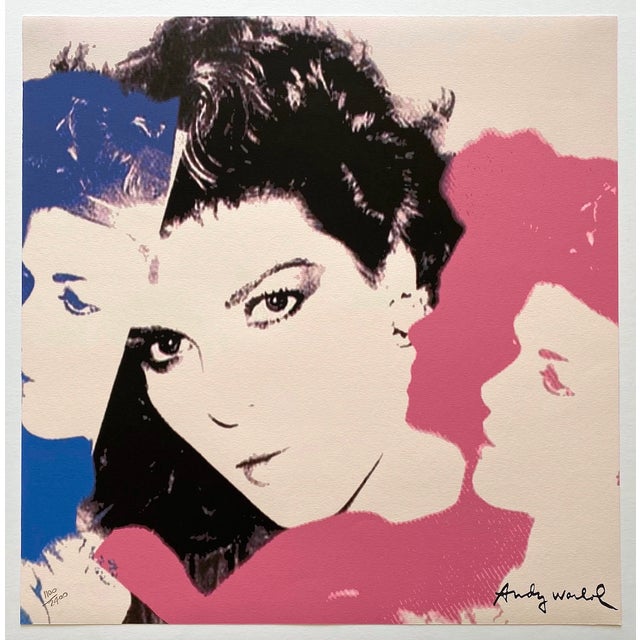 Andy Warhol Vintage 1986 Limited Edition Large Fine Art Lithograph Print " Princess Caroline of Monaco " 1983 For Sale - Image 11 of 12